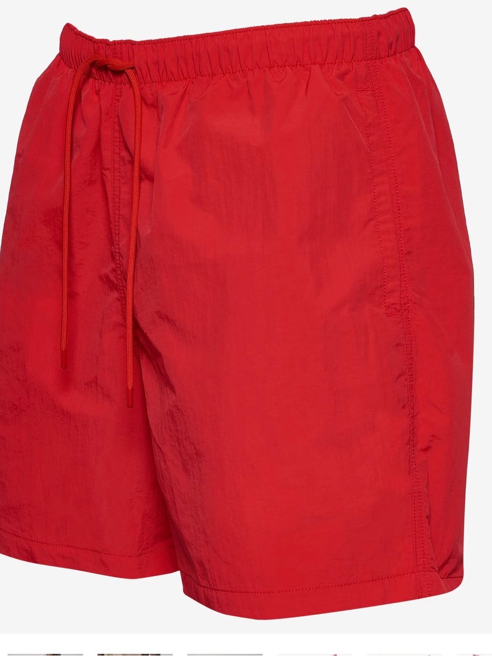 Athletic Red Men's Drawstring Shorts